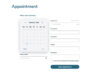 Screenshot of the appointment booking